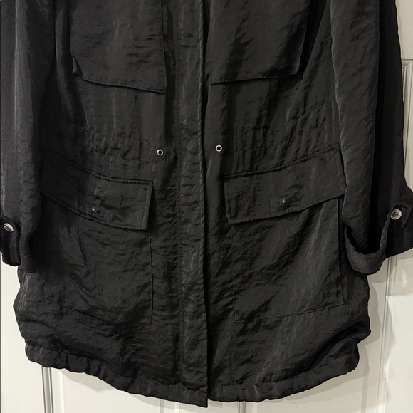 Michael Kors Women's  Hooded Jacket Black Lightweight Size M - Picture 3 of 15